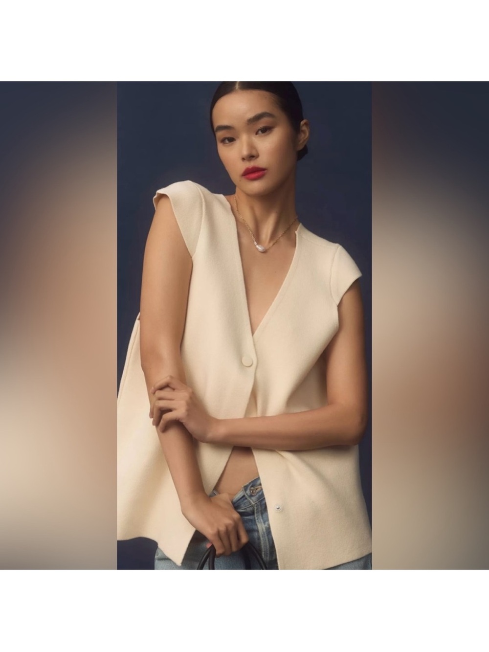 Anthropologie The Willa Oversized Sweater Vest
